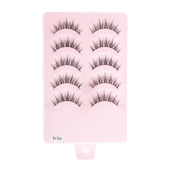 Unique Bargains 5 Pair Natural False Eyelashes for Makeup Black FK74