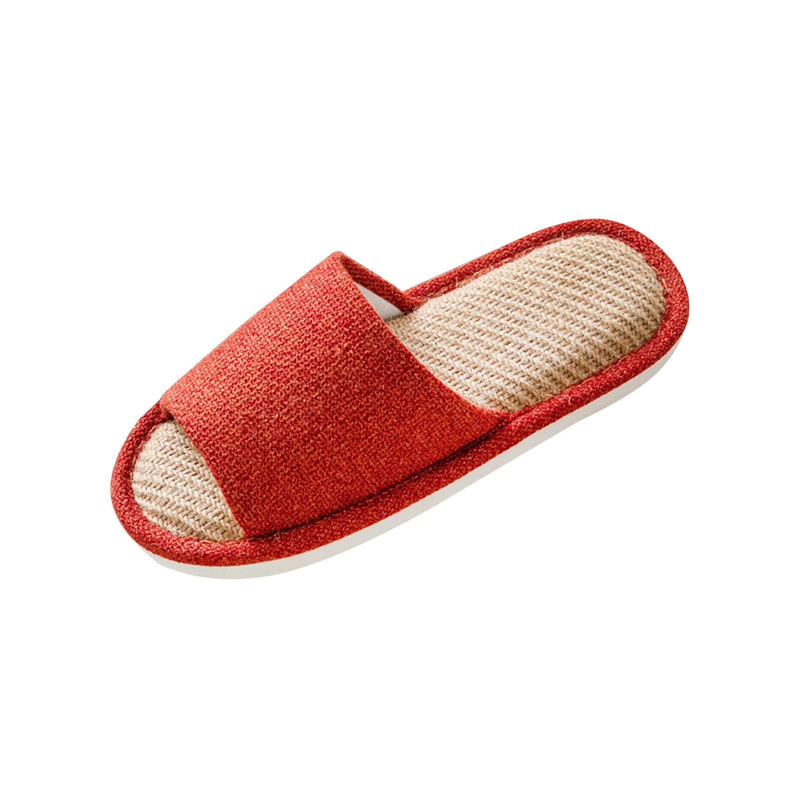 Menolana Indoor Slippers House Slippers Summer Comfortable Autumn Spring Lightweight Bedroom Shoes Floor Shoes for Bedroom Living Room Red EU Size 40 41
