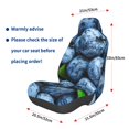 thumbnail image 3 of Wukai Fresh Blueberries Full Set Car Seat Covers with Soft Padding Universal Auto Front Seats Protector and Cushion Mat, 3 of 5
