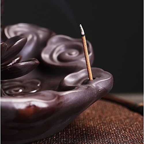 Dragon Incense Waterfall Burner with Multicolour Crystal Ball Ceramic Backflow Incense Holder Set Includes 45 Incense Cones and 50 Sandalwood Sticks
