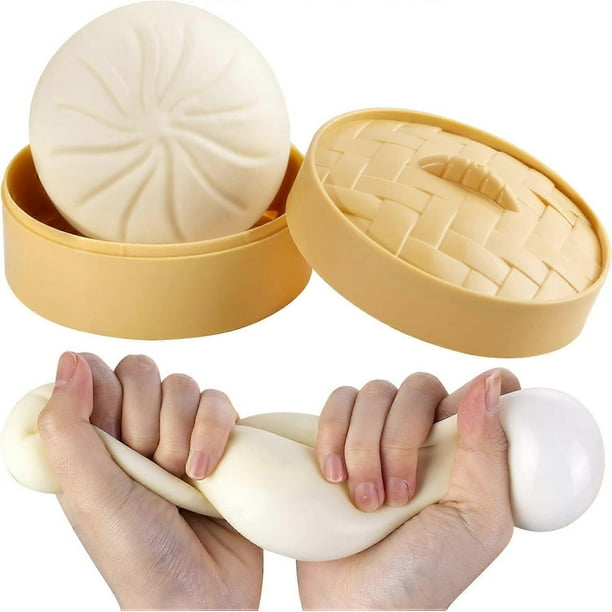 Dumpling Squishy, Dumpling Stress Ball, Steamed Stuffed Bun, Stress Relief Squeezing Bun Toys