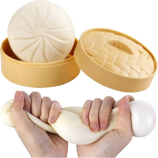 Dumpling Squishy, Dumpling Stress Ball, Steamed Stuffed Bun, Stress Relief Squeezing Bun Toys