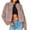 Pink, variant on Sokhug Faux Fur Jacket for Women Long Sleeve Cropped Cardigan Ladies Open Front Coat Outerwear