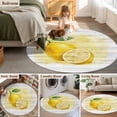 thumbnail image 5 of Round Rug 6Ft Washable Non-Slip, Lemon Circle Area Rugs for Living Room Bedroom, Yellow Summer Botanical Watercolor Wooden Indoor Floor Mats Carpet Runner for Home Decor Aesthetic, 5 of 8