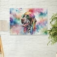 thumbnail image 2 of Hippie German Shorthaired Pointer Portrait Watercolor Tie-Dye Vintage Styles Horizontal Matte Canvas Poster GSP Lover Dog Gift Wall Art Home Decor - 00014, 2 of 5