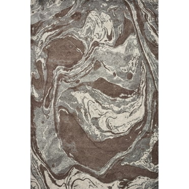 7' x 10'  Polypropylene Mocha Area Rug