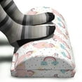 thumbnail image 3 of Fantasy World Foot Rest, Demonstration of land Elements Funny Unicorns and Rainbows, Non-Slip Backing Adjustable Ergonomic Memory Foam Leg Support for Office, White Multicolor, by Ambesonne, 3 of 5