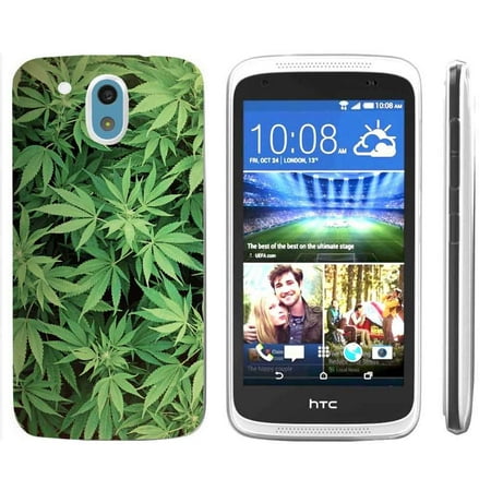 [NakedShield] HTC Desire 526 [Clear] Ultra Slim TPU Phone Cover Case [Marijuana Bush