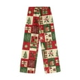 thumbnail image 5 of WTOBBY Women's Christmas Print Pajama Bottoms, Soft and Comfortable Fleece-Lined Pants for Casual Home Wear, Holiday Designs for Cozy Sleepwear,Wine 2XL, 5 of 5
