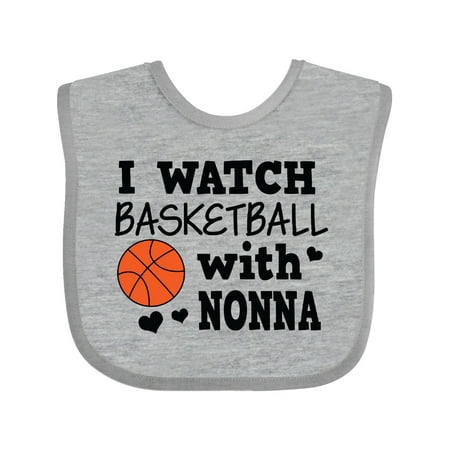 

Inktastic I Watch Basketball with Nonna Gift Baby Boy Bib
