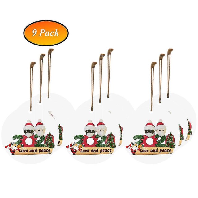 2020 Christmas Ornament Santa Wearing A Face Mask Decorate Christmas Tree