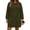 Army Green, variant on Women's Long Sleeve Sweatshirt Dress with Pockets, Casual Loose Fit Mini Tunic Top, Soft Cotton Blend Pullover for Fall Winter Layering