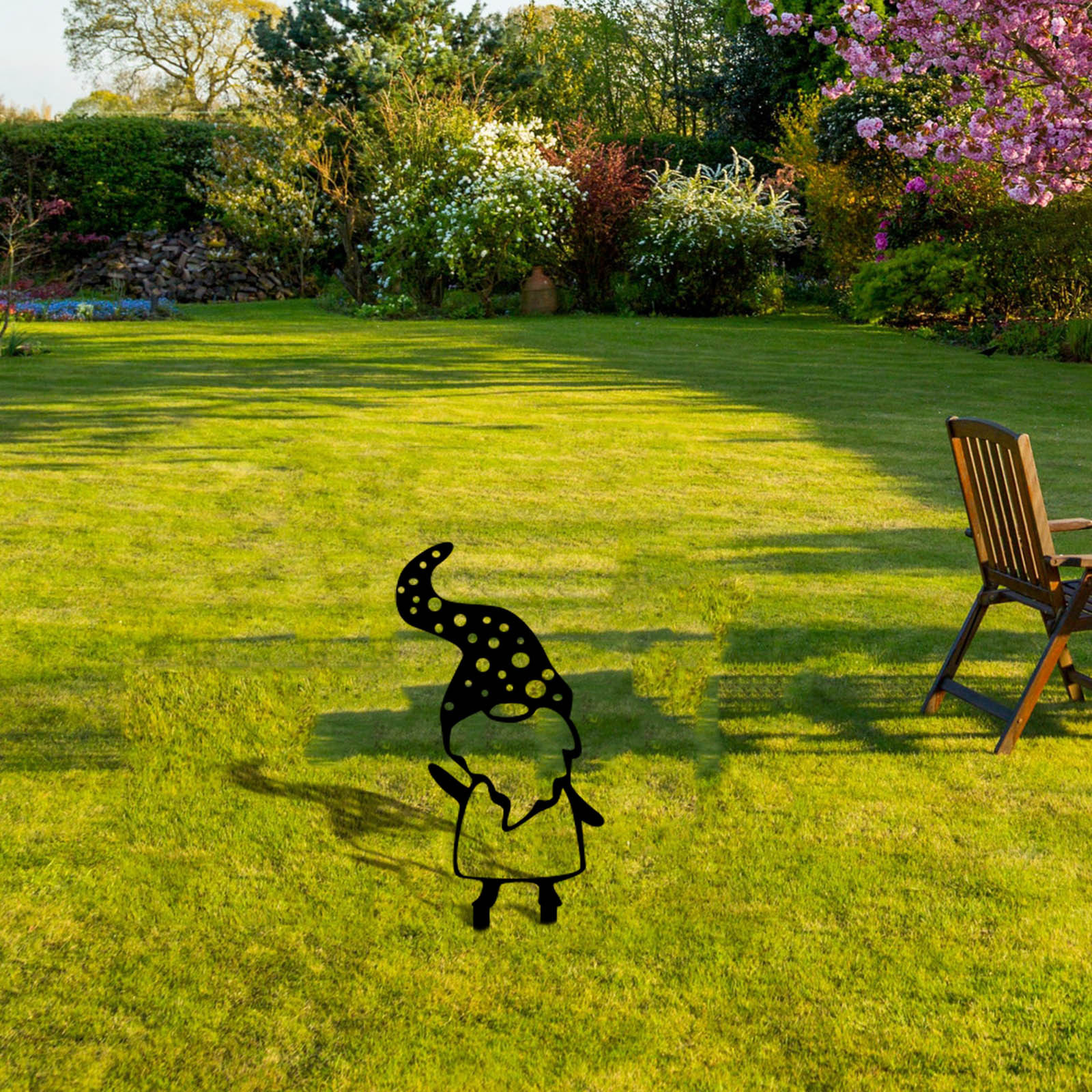 Lovehome Garden Gnomes Set/Individual Metal Yard Arts Lawn Garden Gnome