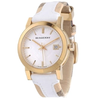 Ladies white band Burberry watch used a few times Burberry The City Diamonds White Dial White Leather Strap  main image 3