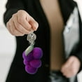 thumbnail image 6 of Cute Grape Backpack Ornament - Small Grape Key Chain Pendant for Accessory Lovers - Unique Fruit Pendant for Style, 6 of 6