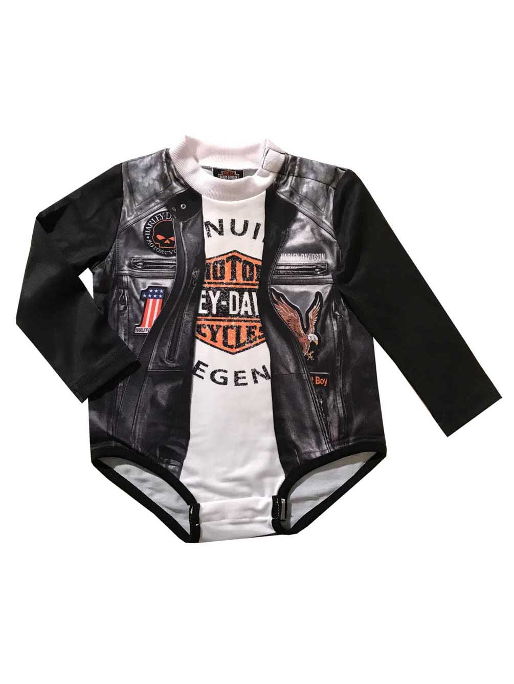 Harley Davidson Baby Boys Biker Knit Long Sleeve Newborn Creeper Black 3054801 Harley Davidson Walmart Com