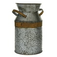 thumbnail image 6 of DecMode 7" x 9" Gray Metal Milk Can Decorative Jars, 1-Piece, 6 of 9