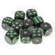 thumbnail image 2 of Dados de plástico para juegos de 16 mm, piezas con puntas para el suministro de juegos de rol. Verde negro, 2 of 5