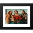 thumbnail image 2 of Ortolano 14x11 Black Modern Framed Museum Art Print Titled - The Madonna and Child with Saints Sebastian and James the Greater, 2 of 5