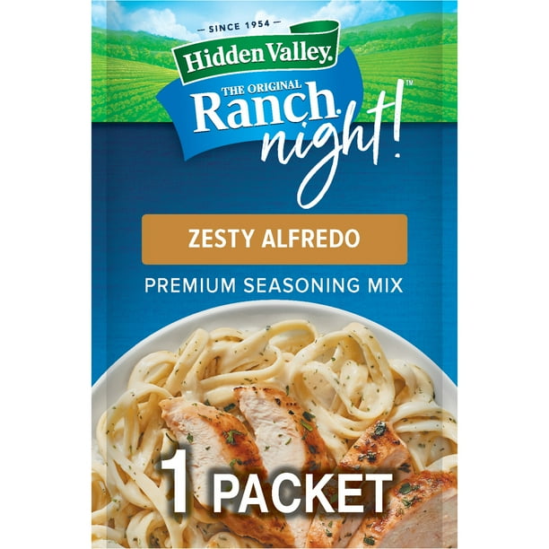Hidden Valley Ranch Night! Zesty Alfredo Premium Seasoning Mix, 1
