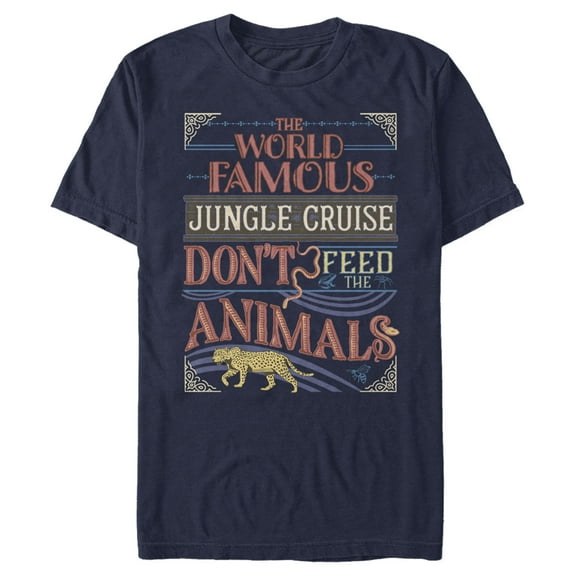 Men's Jungle Cruise World Famous Retro Logo Graphic Tee Navy Blue X Large