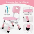 thumbnail image 5 of Arlopu Toddler Table & 4 Chairs Set, Height Adjustable Kids Multi Activity Table and Chairs for Drawing, Reading, Studying, Pink, 5 of 11