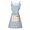 Blue, variant on 2. Breathable Cotton Linen Apron Elastic Waistband & Utility Pockets for Chefs Caterers Home Kitchen