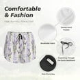 thumbnail image 4 of Bixox Women's Lavender Flowers pattern 2 in 1 Running Shorts - Lightweight Athletic Workout Gym Yoga Shorts Liner with Pockets - Large, 4 of 7