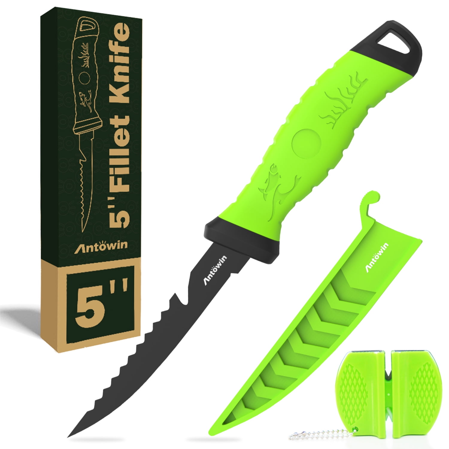 ANTOWIN 5 Inch Fishing Fillet Knife