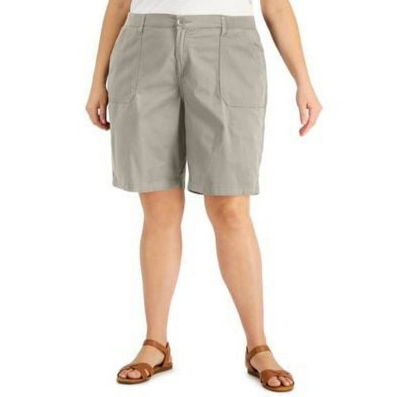 MSRP $45 Karen Scott Plus Size Shorts Beige Size 20W