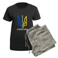 thumbnail image 5 of CafePress - I Stand With Ukraine Flag Support Ukraine Pajamas - Women's Short Sleeve Print T-Shirt and Pants Dark Cotton Pajama Set, 5 of 7