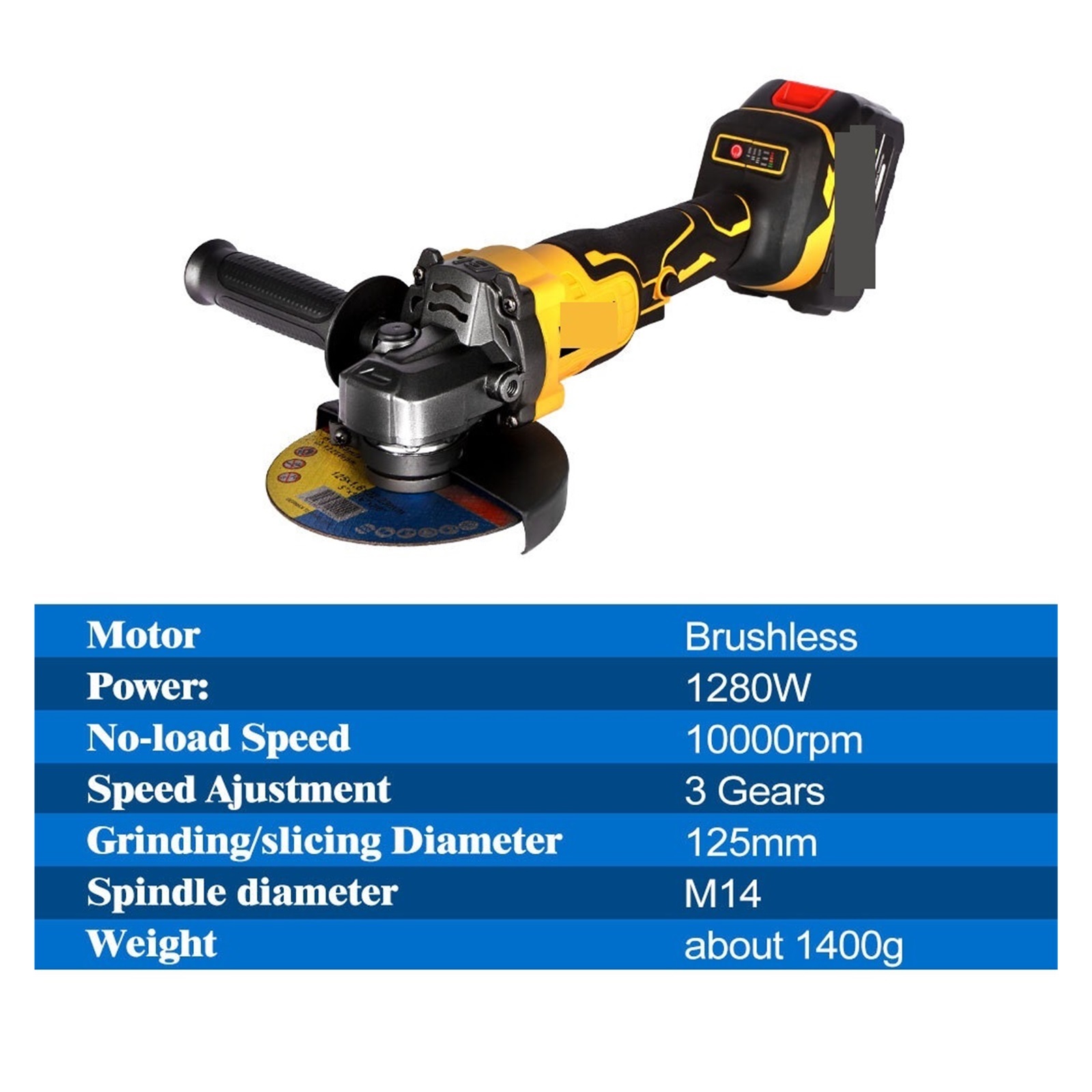 125MM 18V Brushless Electric Angle Grinder Battery Grinder Rechargeable Battery Sander Power Tools ,Widely Use