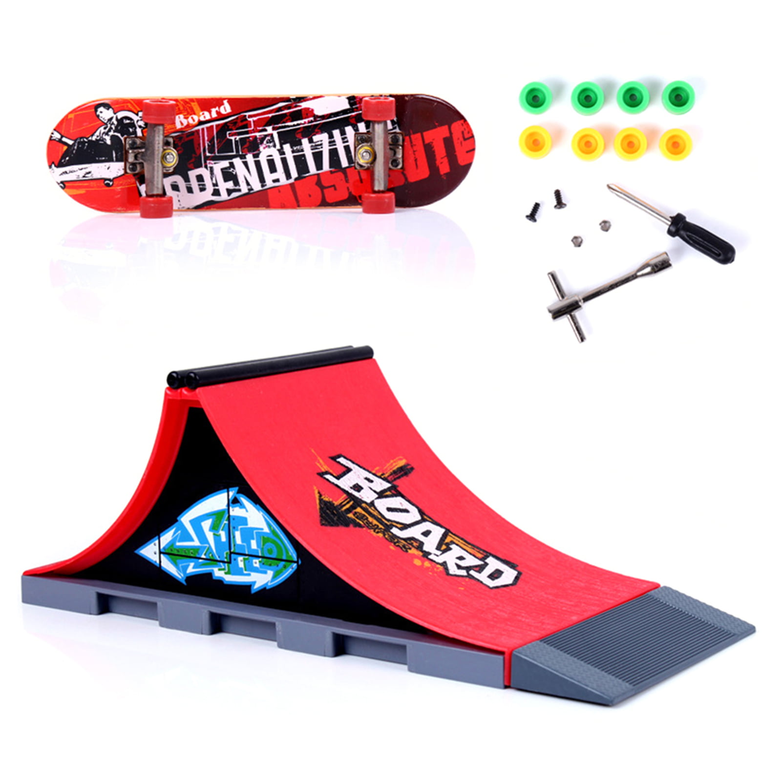 Kids Toy Skatepark Finger SkateBoard Modular Ramp Transforming SK8 Container Pro 
