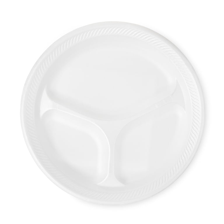 Great Value Soak-Proof Foam Compartment Plates, 10 In, 20 Count photo 6
