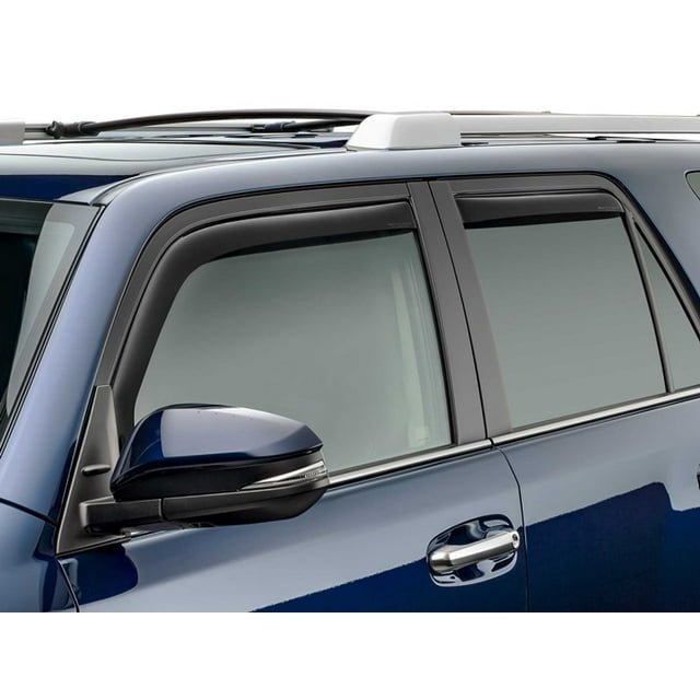 Convient à 2010-2023 Toyota 4Runner Weathertech Garde-Pluie 82531IM Design Aérodynamique; dans le Canal; Fumée Noire; Acrylique; Lot de 4