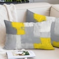 thumbnail image 2 of Yellow Grey Pillow Covers 12"x20", Abstract Geometric Oil Painting Vintage Gradient Soft Brushed Microfiber Breathable Throw Pillow Covers, Decorative Pillowcase with Zipper for Couch Sofa Bedroom, 2 of 9