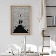 thumbnail image 3 of Wall26 Framed Canvas Print Wall Art Heart Banksy Kids 80s Newspaper Graffiti & Street Art Urban Architecture Cityscape Grunge Peace & Love Art Decorative for Bedroom/Office - 24"x36" Natural, 3 of 5