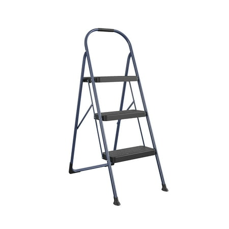 UPC: 0044681313738 | COSCO 3-Step BIG Step Steel Step Stool  225 lb. Weight Capacity  ANSI Type II (Navy)