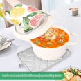 thumbnail image 3 of Yayeee Pot Holders Kitchen Heat Resistant with Pocket 7"x9.8" Cotton Oven Cooking Hot Pads, Candy Grapefruit, 3 of 7
