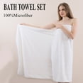 thumbnail image 4 of Beartech 8 Piece Microfiber Bath Towel Set,700GSM Quick Dry & Less Lint, 2 Oversized Bath Towels, 2 Towels & 4 Washcloths,Highly Absorbent,Ultra Soft Shower Towel For Bathroom Hotel-White, 4 of 8