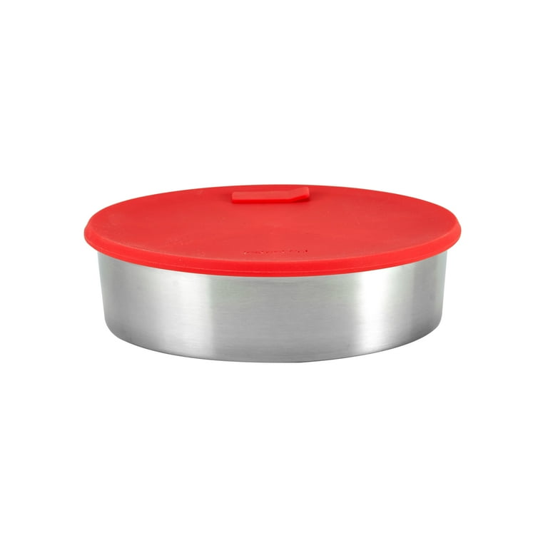 Instant Pot Official Round Cake Pan with Lid & Removable Divider, Red