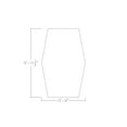 thumbnail image 2 of Hexagon Bistro Height Meeting Table Double Metal Base 46x72 Bar Table, 2 of 4