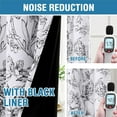 thumbnail image 4 of H.VERSAILTEX 100% Blackout Curtains Camellia Floral Printed Drapes Leah Floral Thermal Bedroom Curtains for Living room with Black Liner 2 Panels,52" x 84",Black, 4 of 6