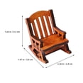thumbnail image 2 of ELAYARD 2Pcs Rocking Chair Resin Figurine Light Brown Miniature Home Decor for Family, 2 of 7