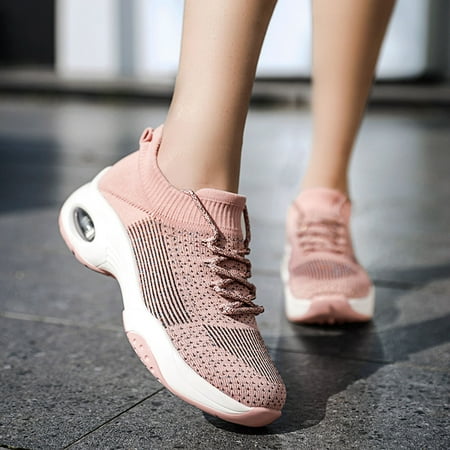 

YTJX Women Outdoor Mesh Solid Color Sports Shoes Runing Breathable Shoes Sneakers