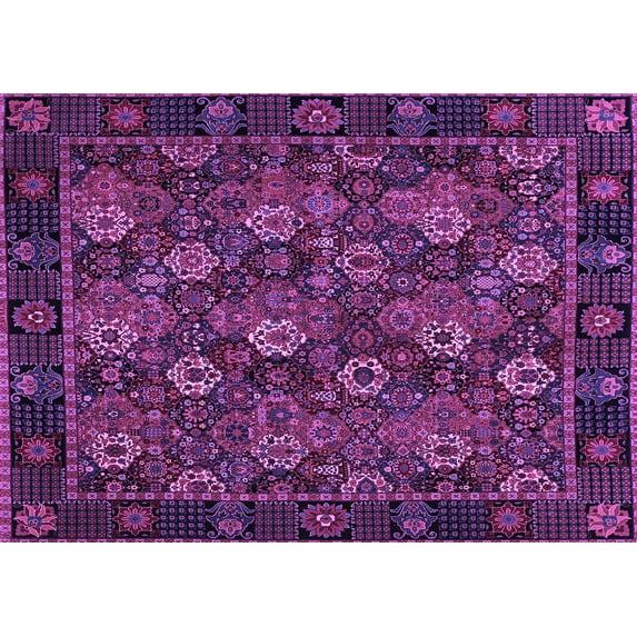 Ahgly Company Indoor Rectangle Persian Purple Traditional Area Rugs, 2' x 5'