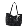 thumbnail image 3 of Bolso de mano tipo tote, bolso de hombro sencillo y multiusos para trabajadores de oficina y viajes. Negro, 3 of 8