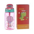 thumbnail image 5 of OUSITAID 480ML Water Bottle for School Kids Girls Boys  Portable Cartoon Patterns Print Water Bottle with Straw for Toddler Kids, 5 of 5