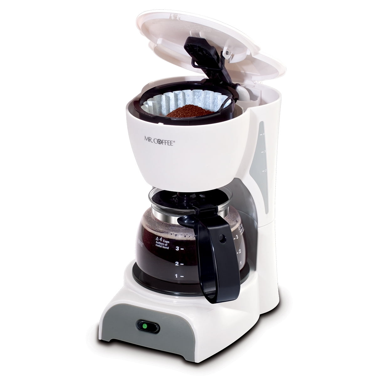  Mr. Coffee 4-Cup Coffee Maker, White - DR4-RB: Drip