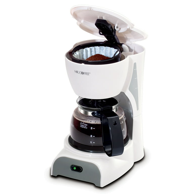 Sunbeam TF4-099 Mr. Coffee® 4-Cup Coffeemaker, White.